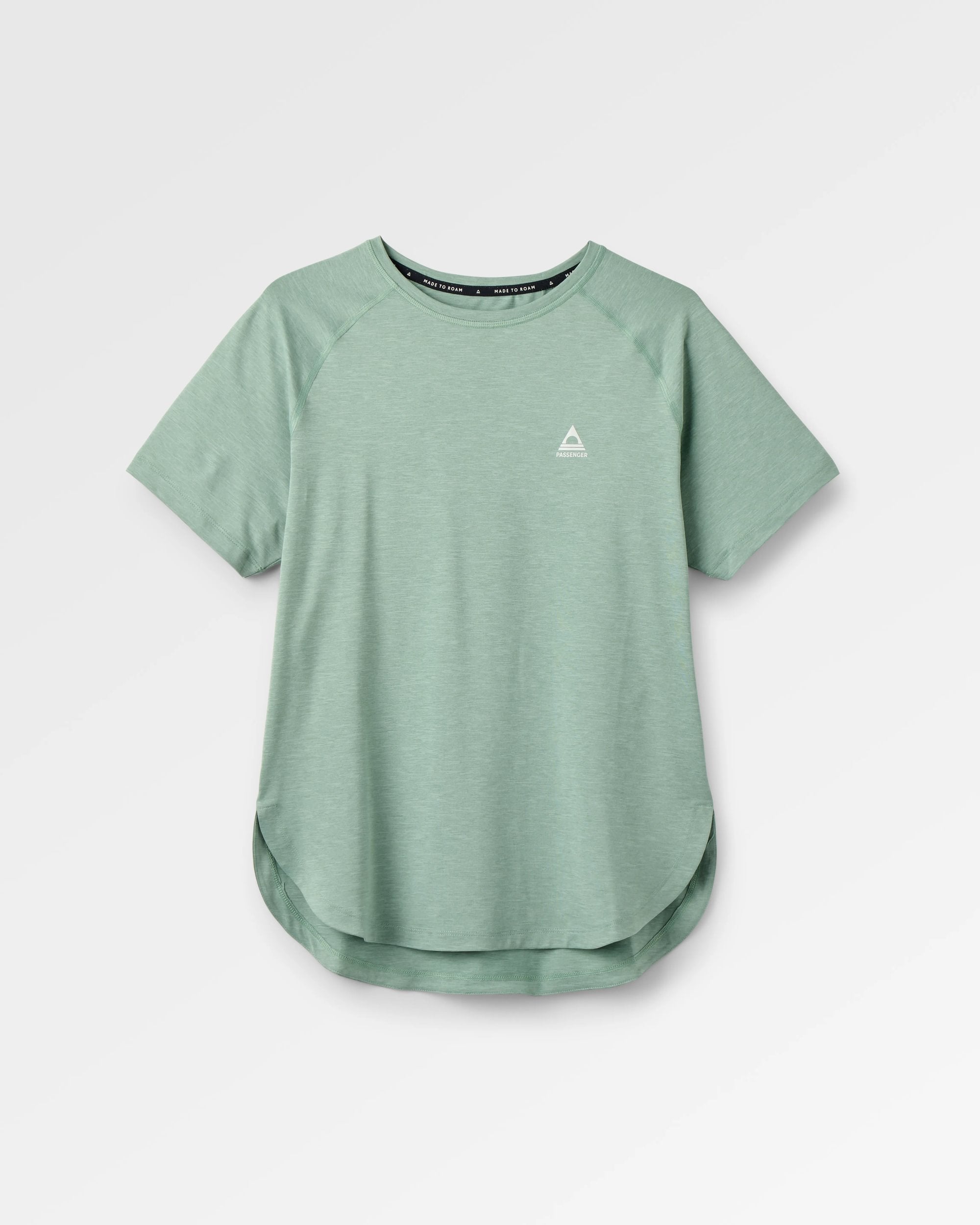 Sunvale Lightweight Surf T-Shirt - Pistachio Marl - Flatlay