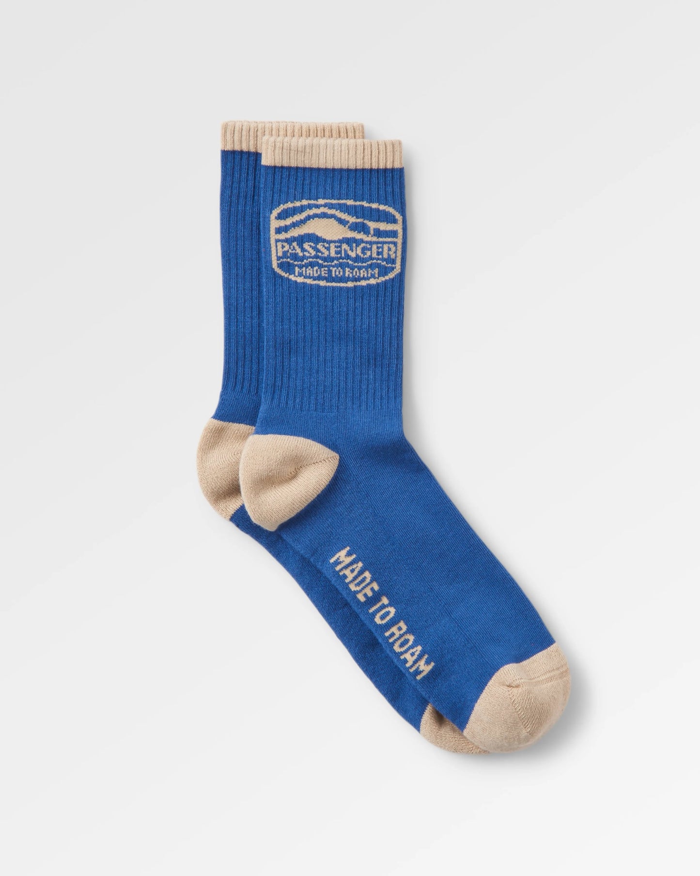 Rambler Organic Midweight Crew Socks - Moonlight Blue