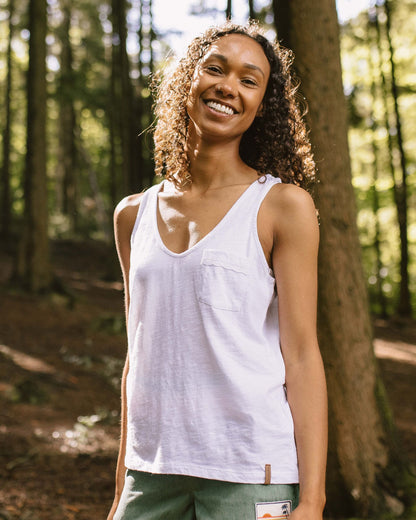 Rivergate Organic Cotton Top - White - Lifestyle