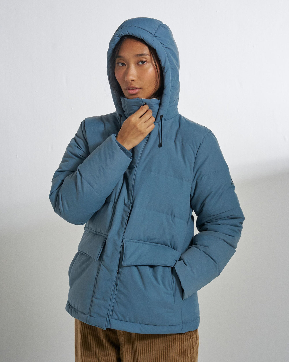 Nook Insulated Jacket - Stormy Blue - Studio Model