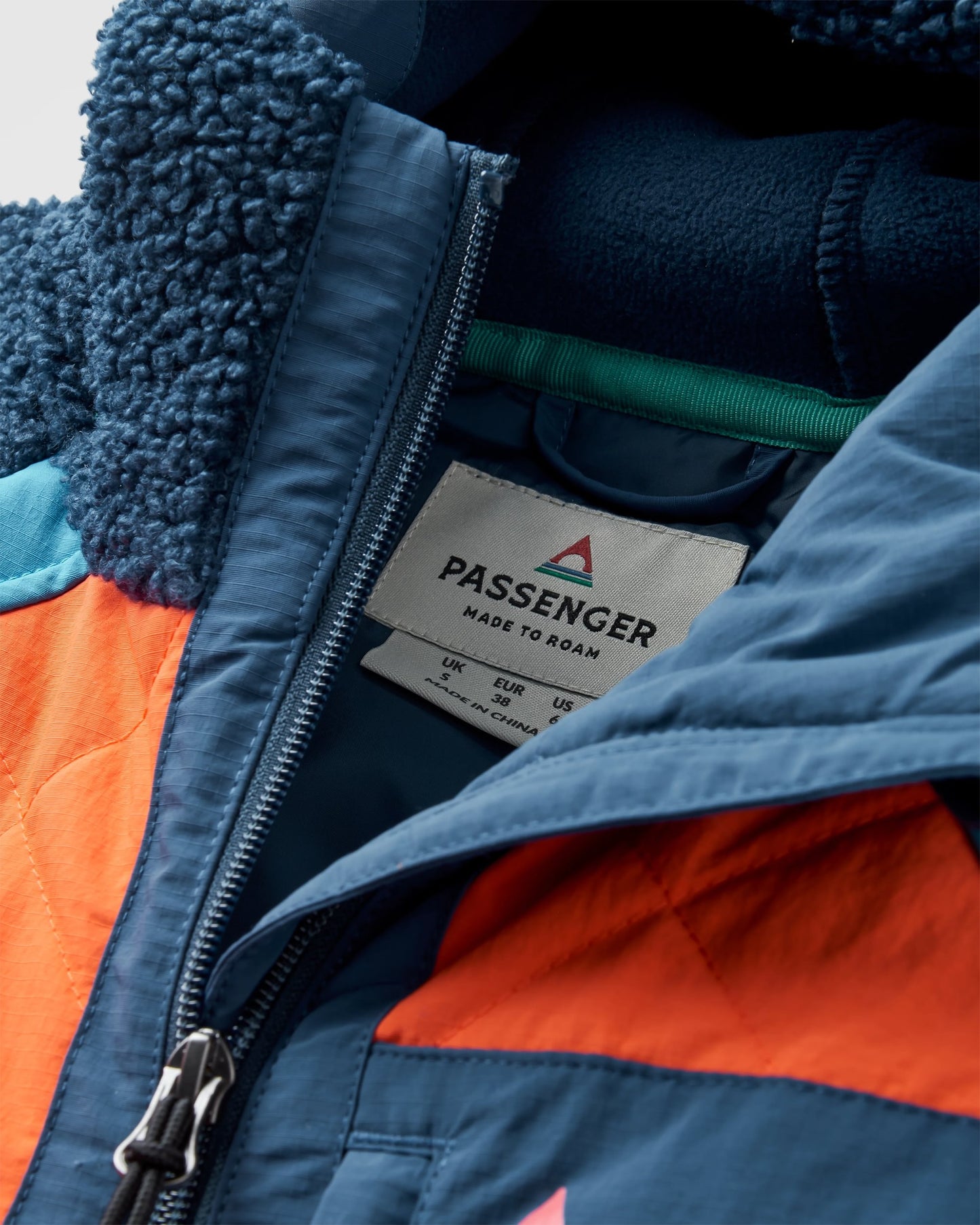 Lara Quilted Jacket - Rich Navy/Ember Orange