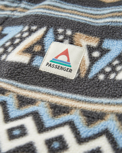 Take It Easy Polar Fleece - Geo Stripe Faded Black  - Flatlay