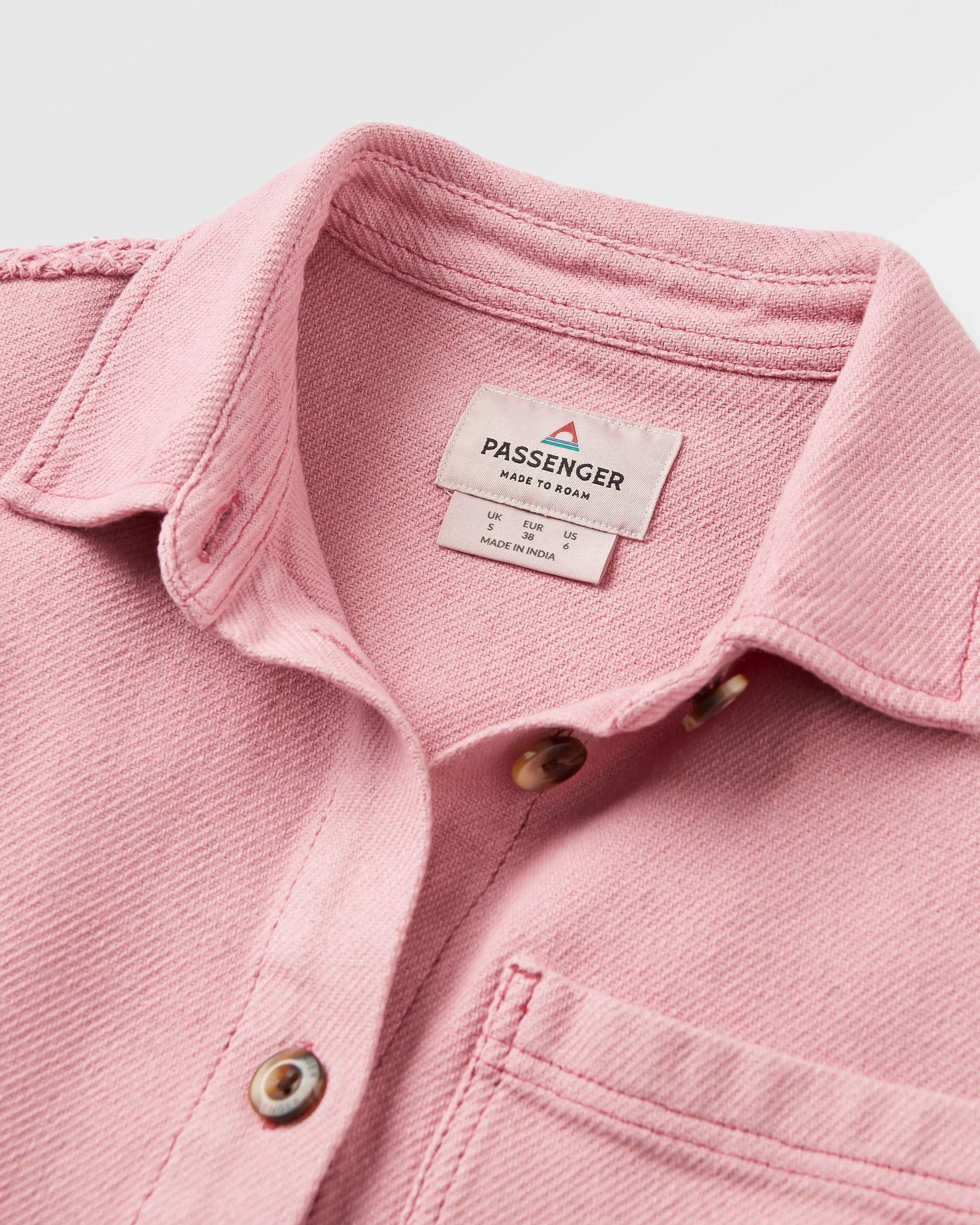 Maya Twill Overshirt - Pink Haze - Flatlay