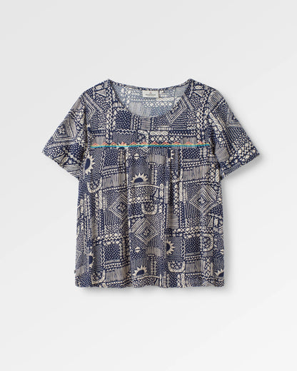 Petal Top - Vintage Patchwork Navy