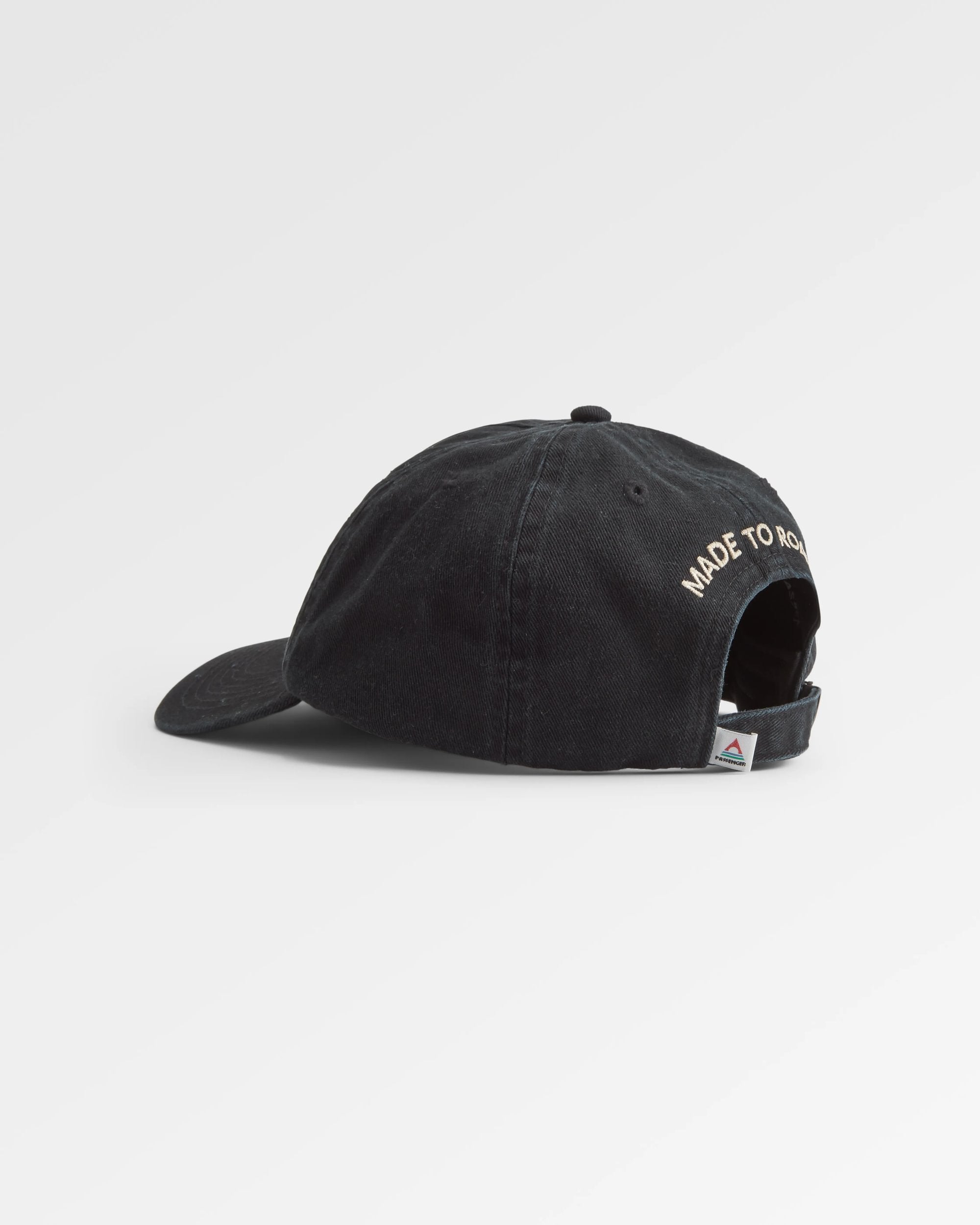 Odyssey Recycled 5 Panel Cap - Black - Flatlay