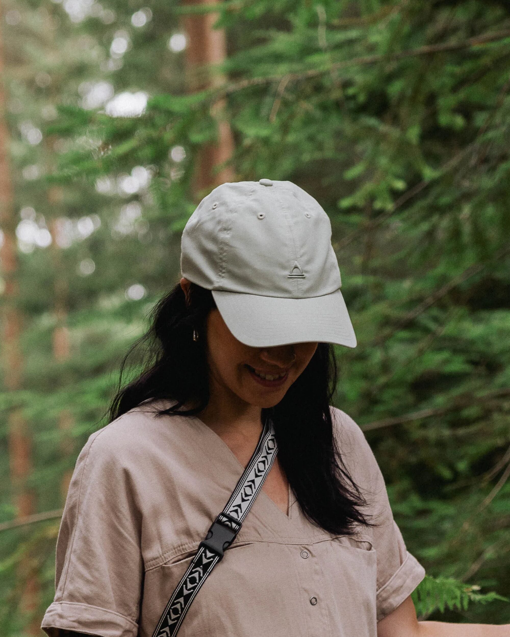 Classic Light Recycled 6 Panel Cap - Pistachio - Lifestyle - Female