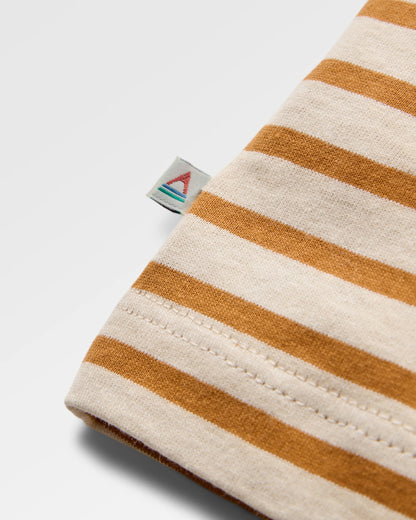 Zen Recycled Relaxed Fit T-Shirt - Retro Orange Stripe  - Flatlay