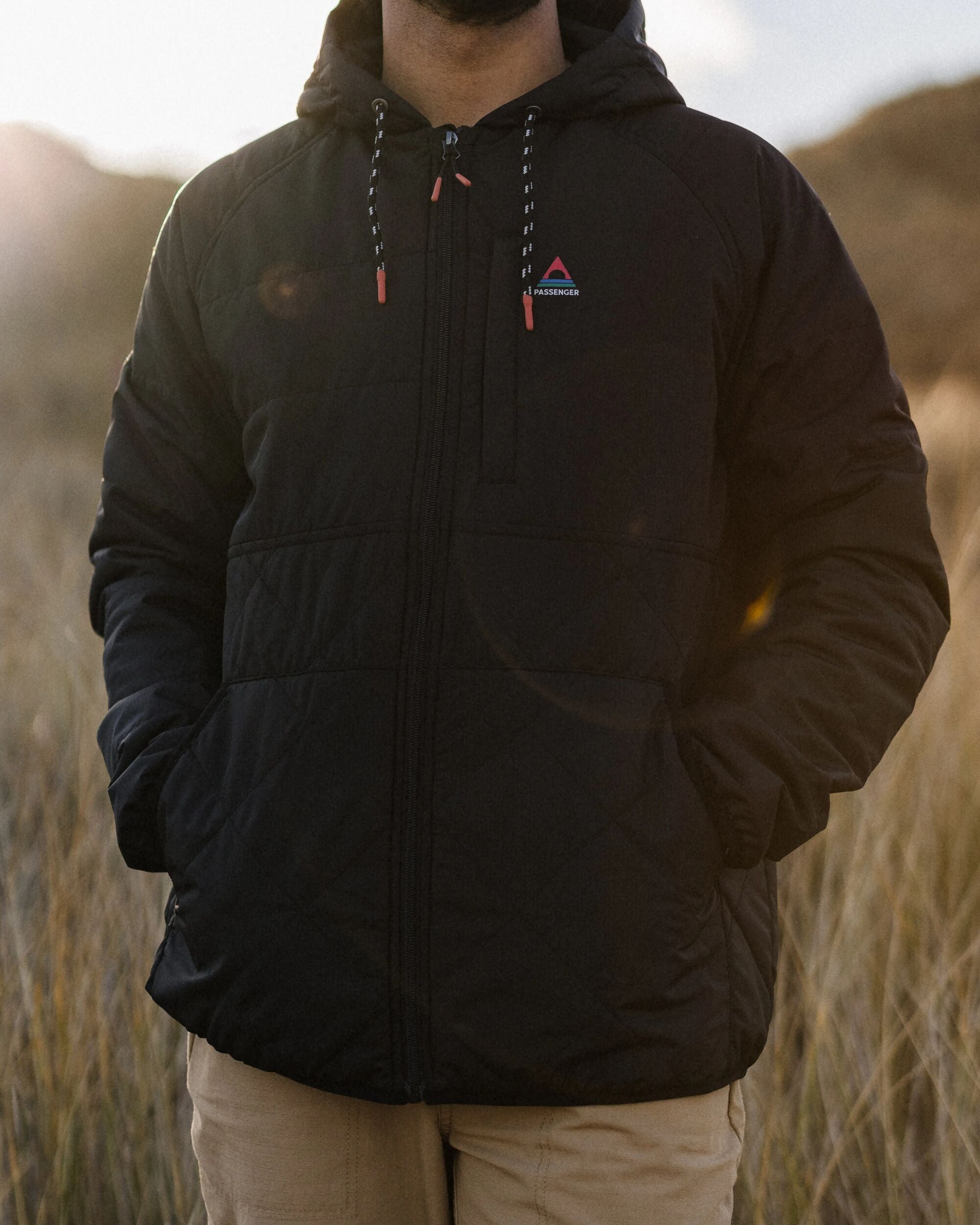 Dylan Recycled Insulated Full Zip Jacket - Black - Lifestyle