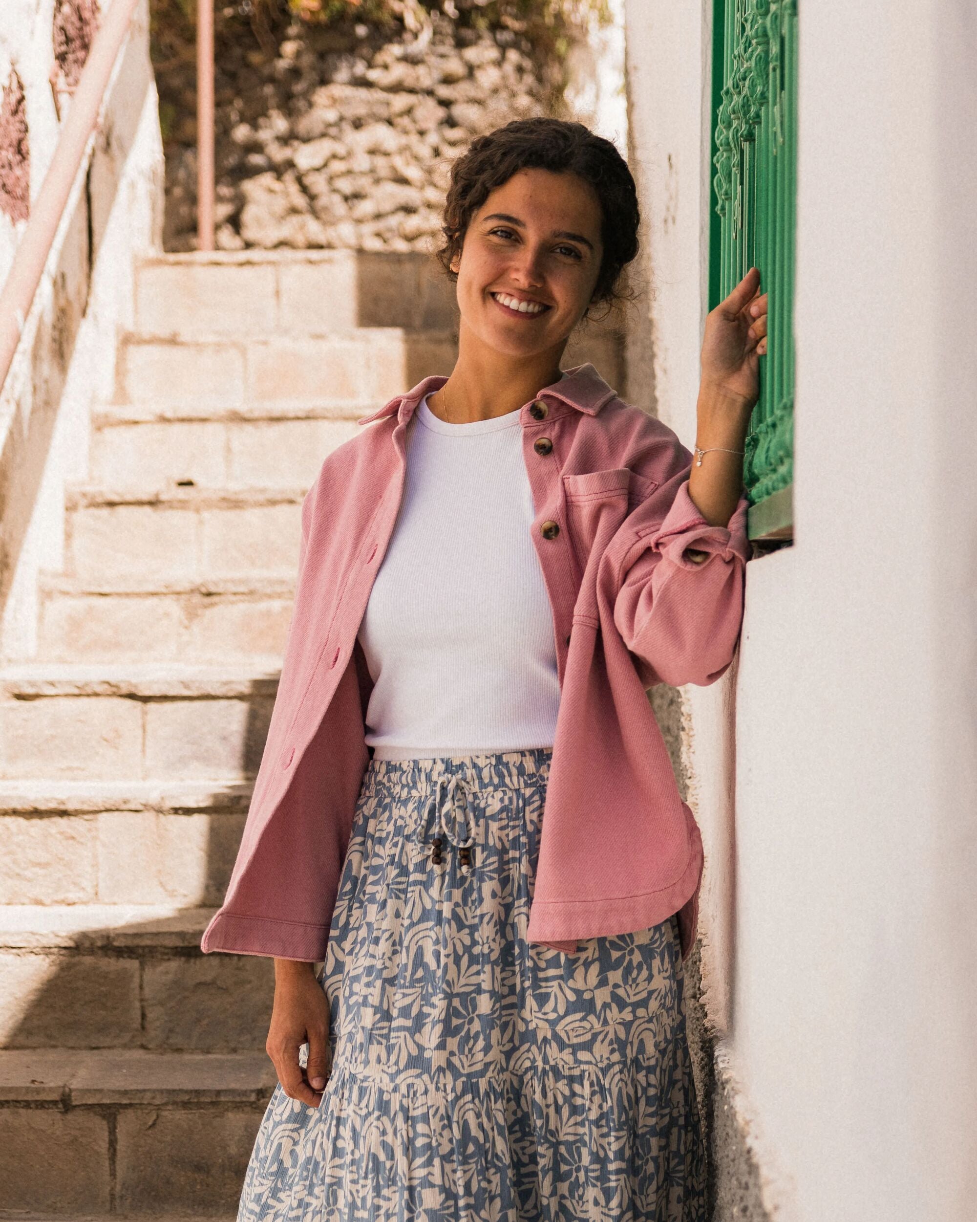 Maya Twill Overshirt - Pink Haze - Lifestyle