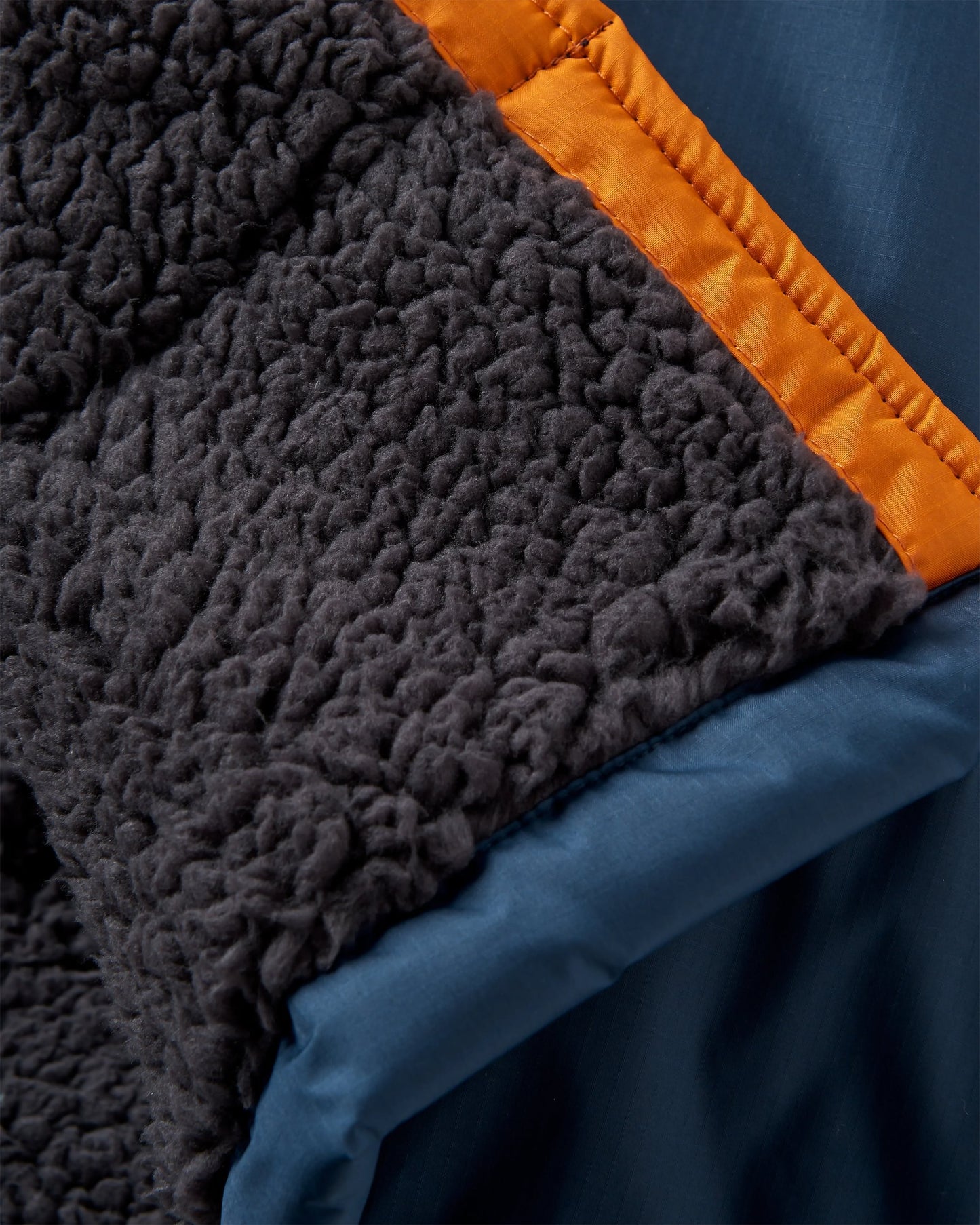 Waves Recycled Sherpa Lined Changing Robe - Sunrise Orange/Rich Navy