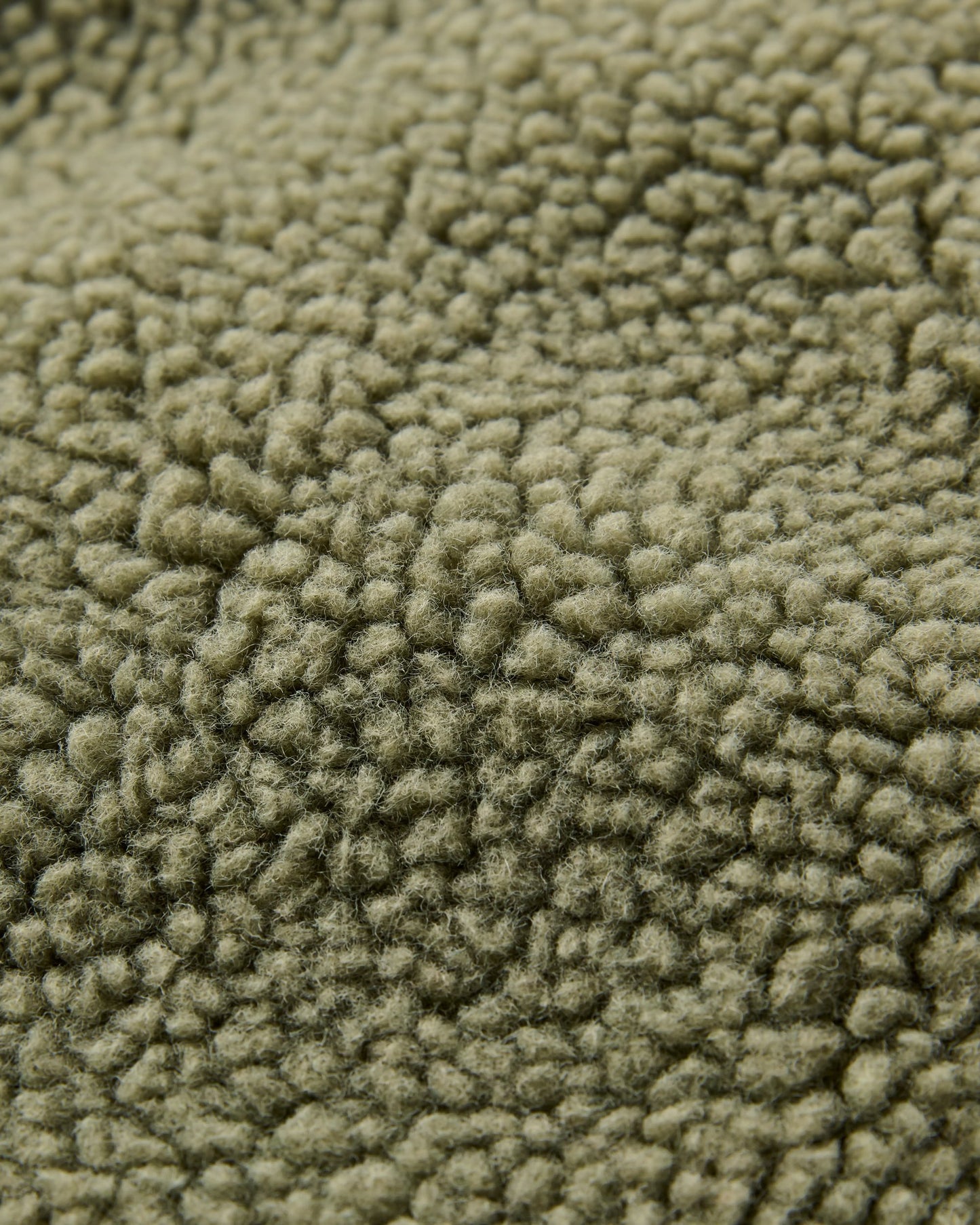 Tawny Recycled Deep-Pile Sherpa Jacket - Dusty Olive - Flatlay