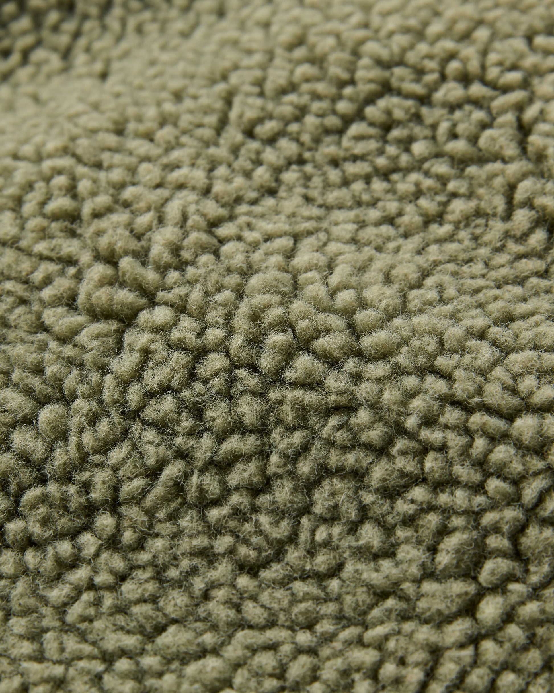 Tawny Recycled Deep-Pile Sherpa Jacket - Dusty Olive - Flatlay