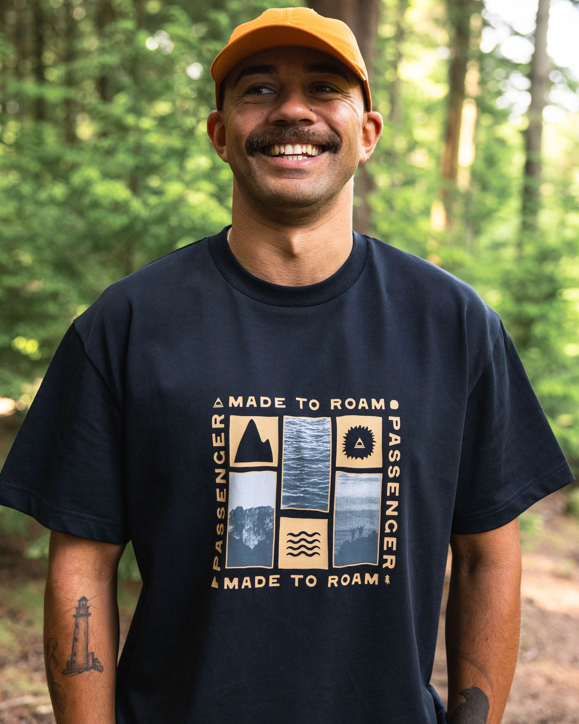 Snapshot Organic Cotton Relaxed Fit T-Shirt - Black - Lifestyle