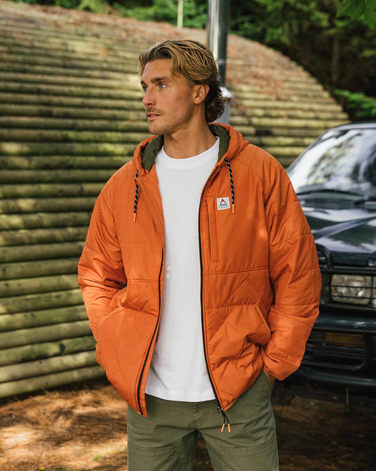 Dylan Recycled Insulated Full Zip Jacket - Burnt Orange