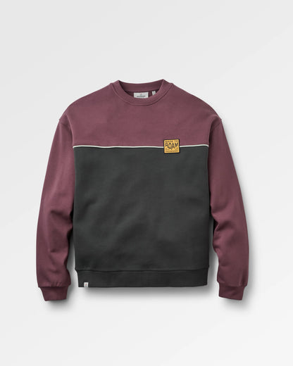 Pebble Organic Cotton Relaxed Fit Sweatshirt - Faded Black - Flatlay