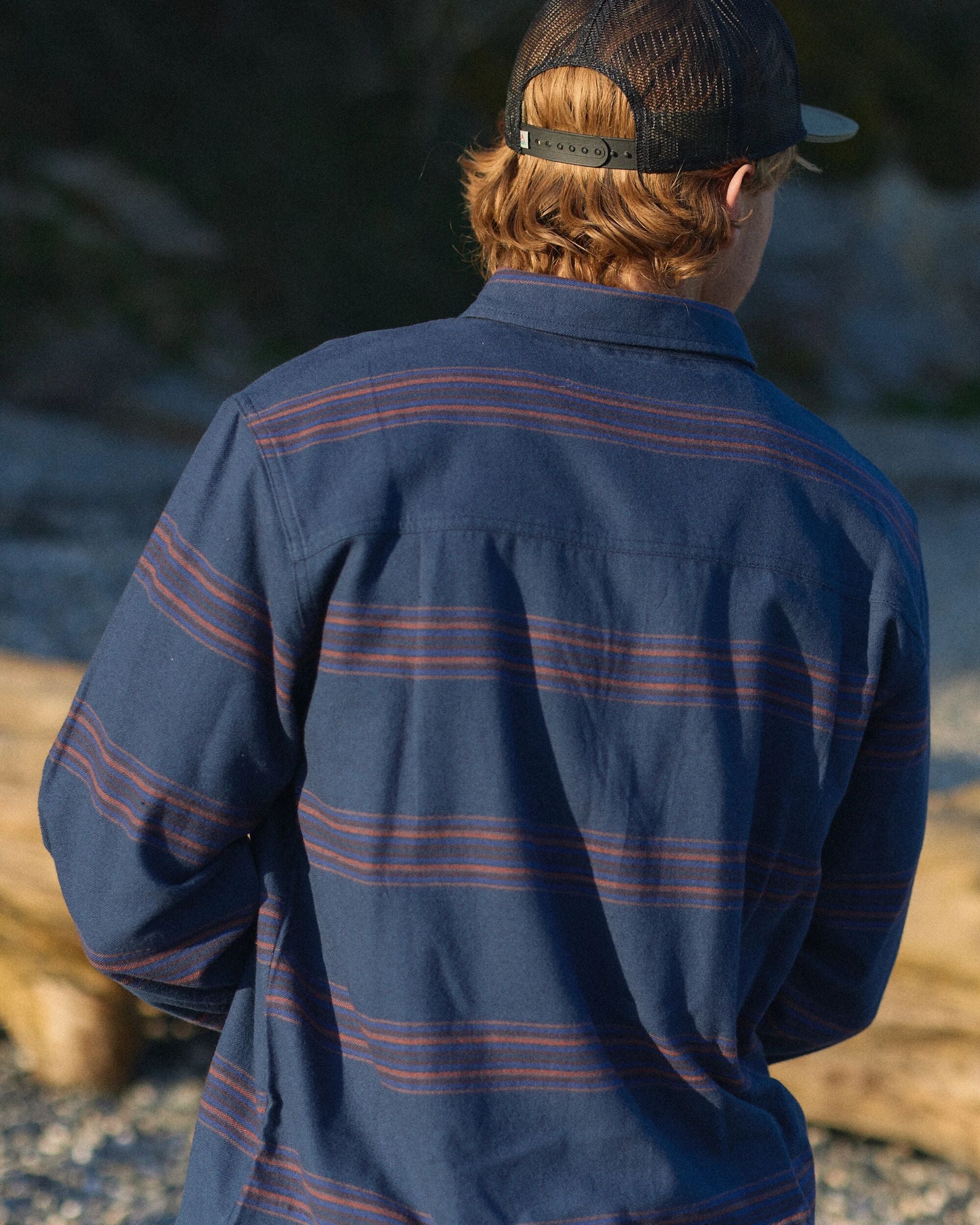 Backcountry Stripe Light Shirt - Rich Navy/Deep Plum Stripe - Lifestyle