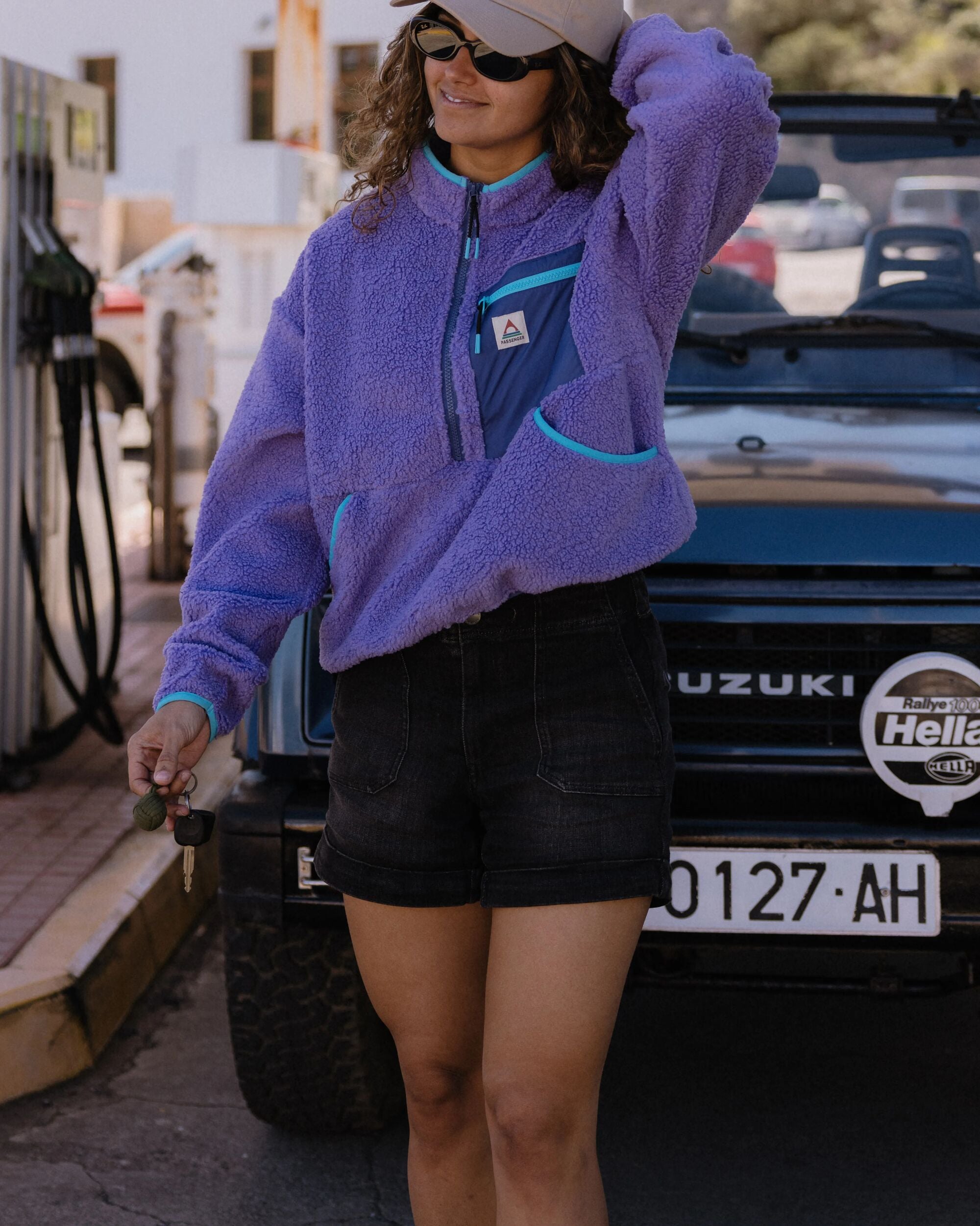 Carriso Denim Short - Washed Black Denim - Lifestyle