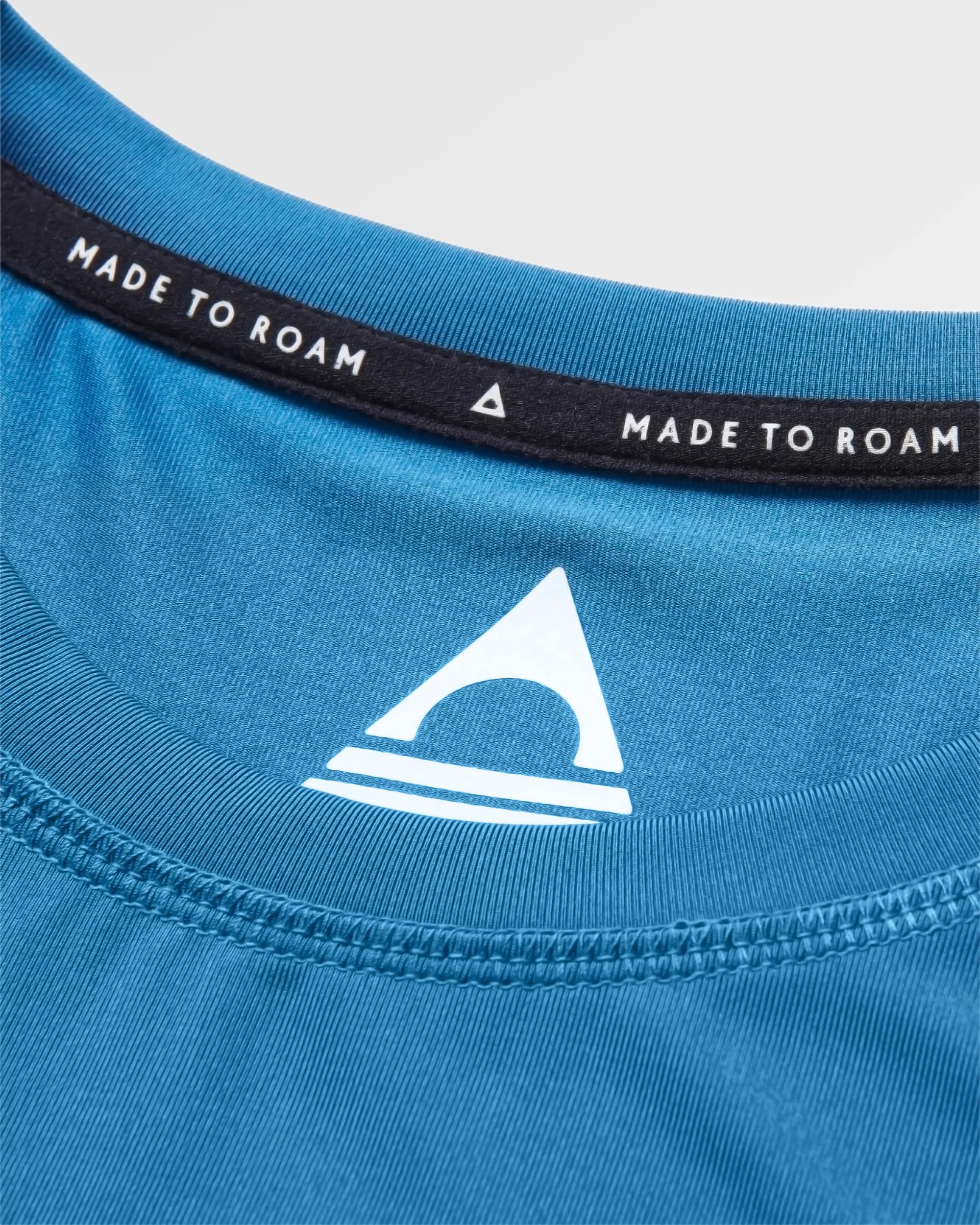 All Day Active Recycled T-Shirt - Blue Steel - Flatlay