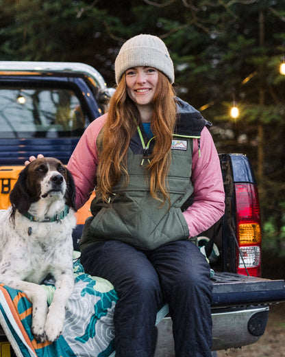 Ocean Recycled Insulated 1/2 Zip Jacket - Dusty Olive