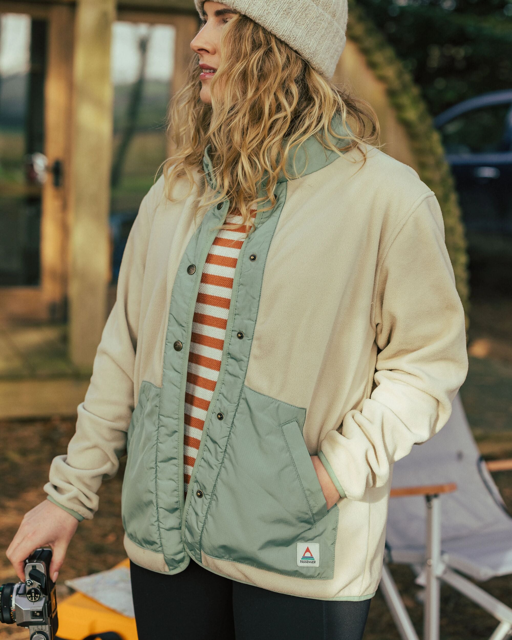 Navegado Recycled Polar Fleece - Oatmeal - Lifestyle