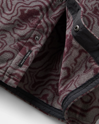 West Polar Fleece Shirt - Strata Swirl Brambleberry - Flatlay