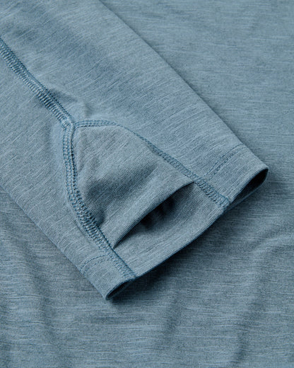 Light Ray Lightweight UPF50 LS T-Shirt - Storm Grey Marl - Flatlay
