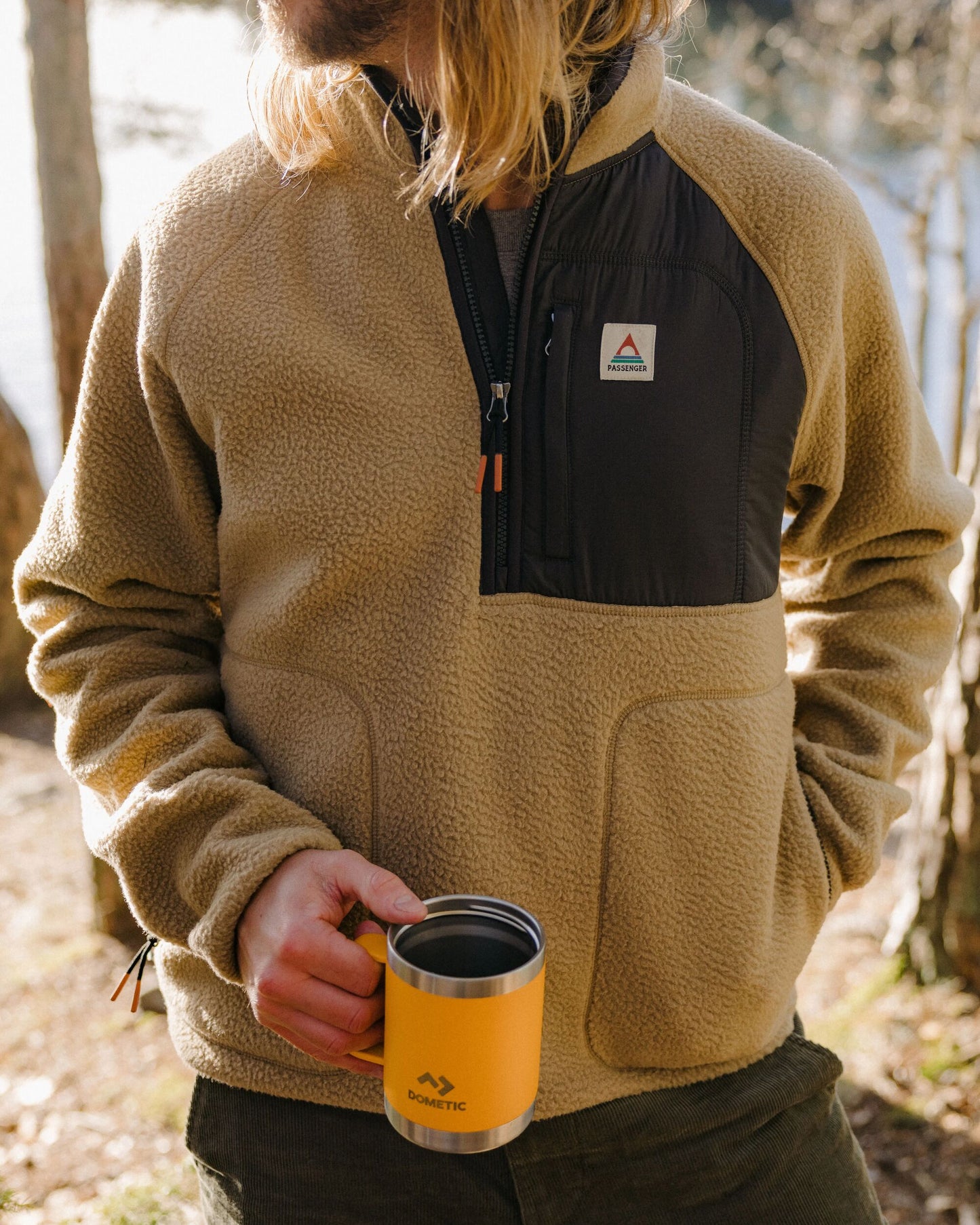 Offgrid 2.0 1/2 Zip Recycled Sherpa Fleece - Biscuit