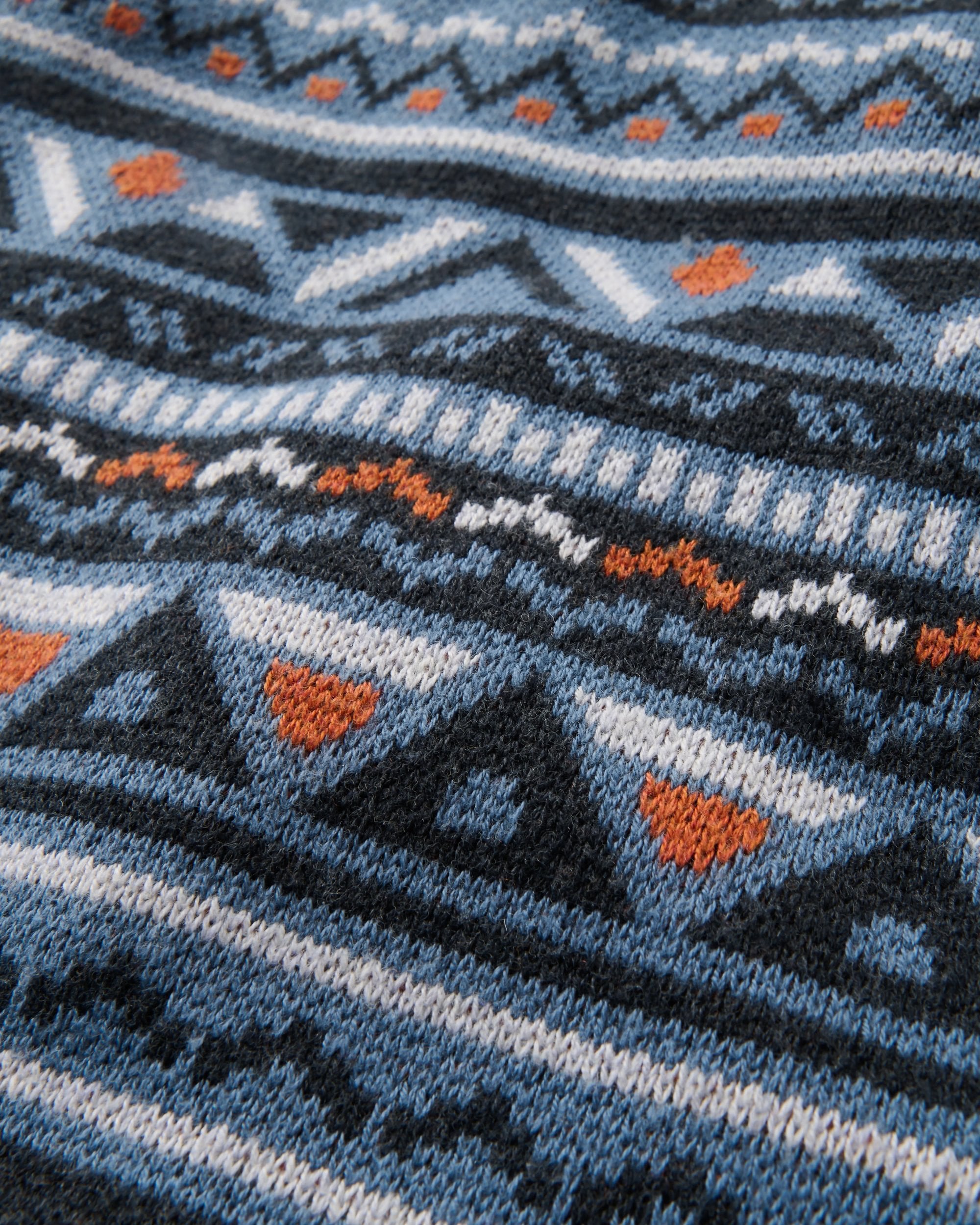 Stoked Knitted Jumper - Faded Denim Multi - Flatlay