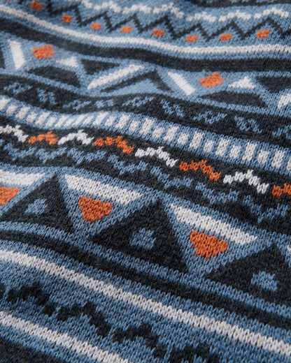 Stoked Knitted Jumper - Faded Denim Multi - Flatlay