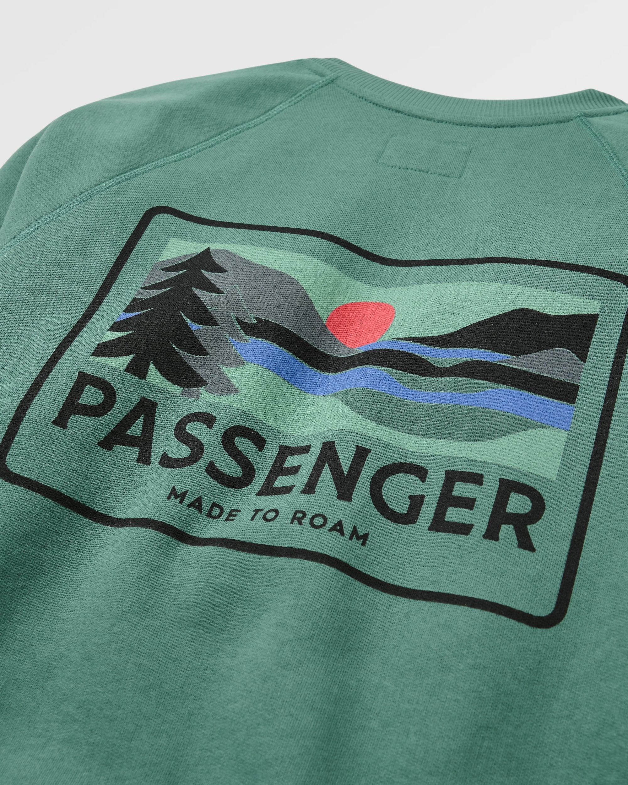 Roamer Men's Recycled Cotton Sweatshirt - Deep Ocean - Flatlay