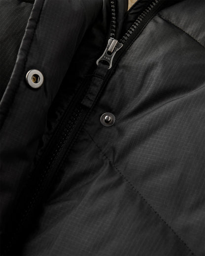 Tasman Long Insulated Jacket - Black - Flatlay