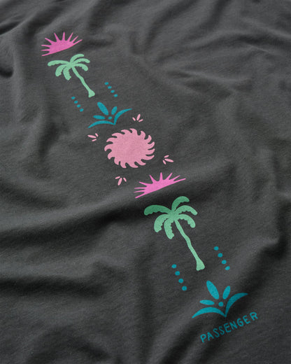 Stack Pocket T-Shirt - Faded Black - Flatlay