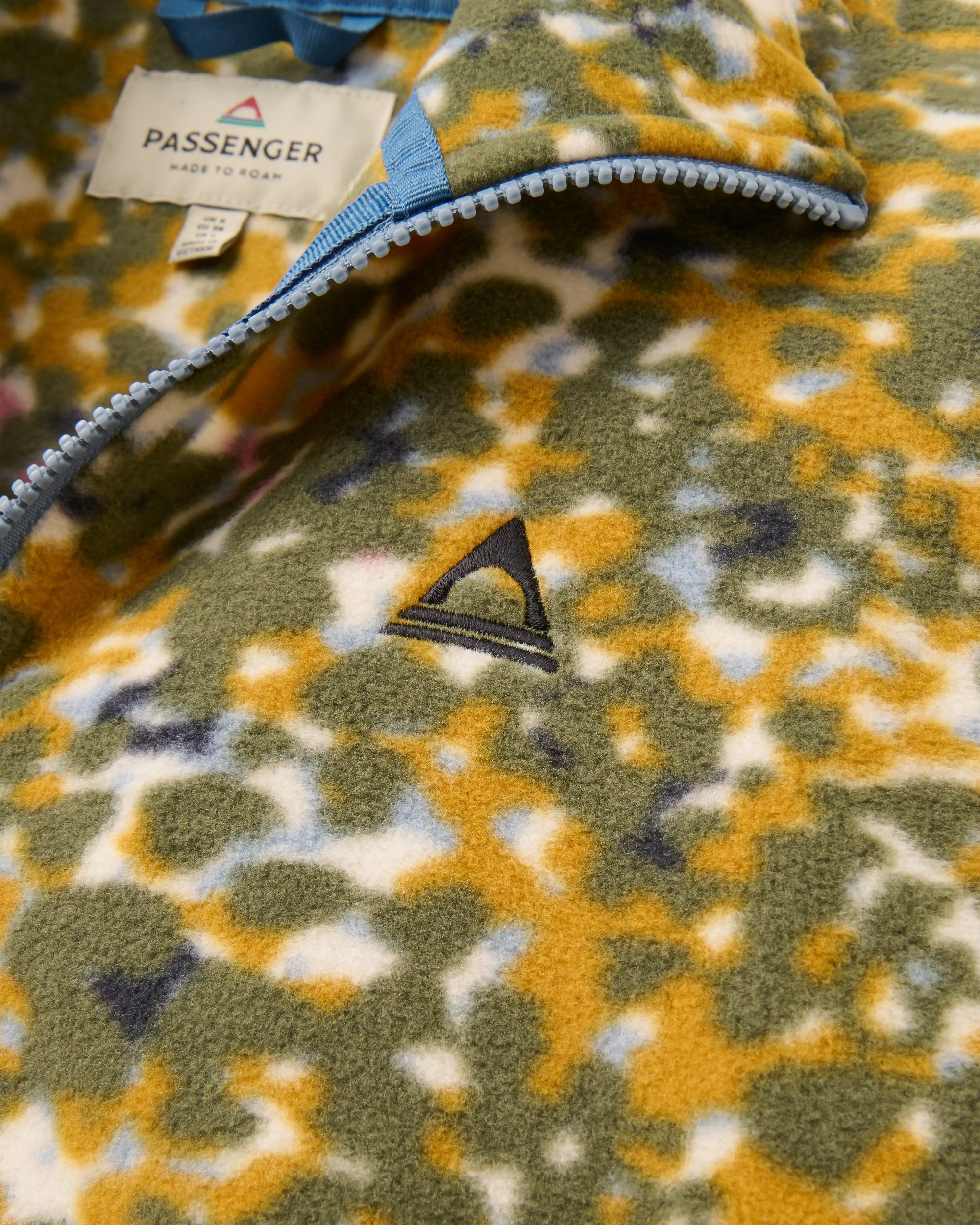 Ayla Micro Polartec® Fleece - Powder Camo Dusty Olive - Flatlay