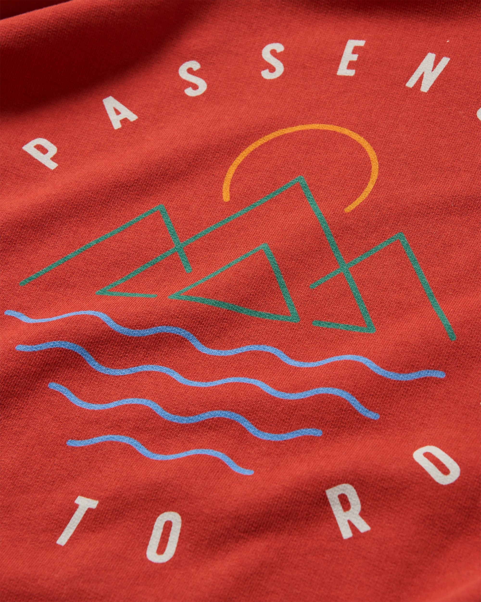 Escapism Recycled Cotton Hoodie - Red Ochre - Flatlay