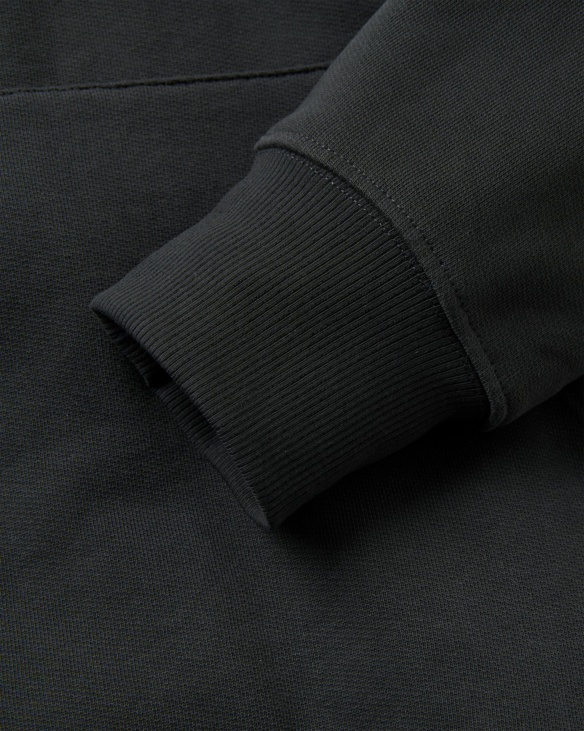 Slow Escape Recycled Cotton Hoodie - Black - Flatlay