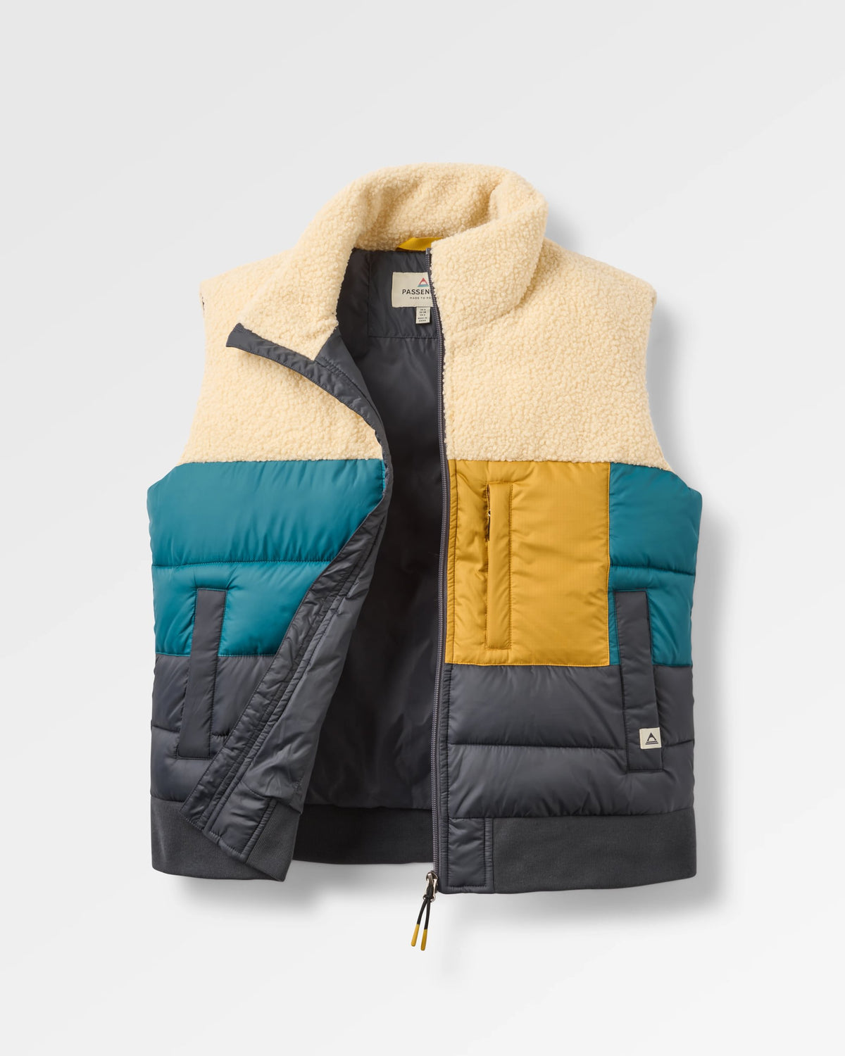 Inspire Insulated Vest - Charcoal/Mediterranean - Flatlay