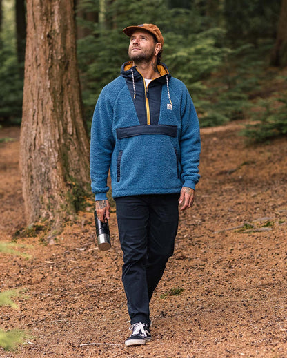 Woodland Recycled Polar-lined Sherpa Fleece - Blue Steel