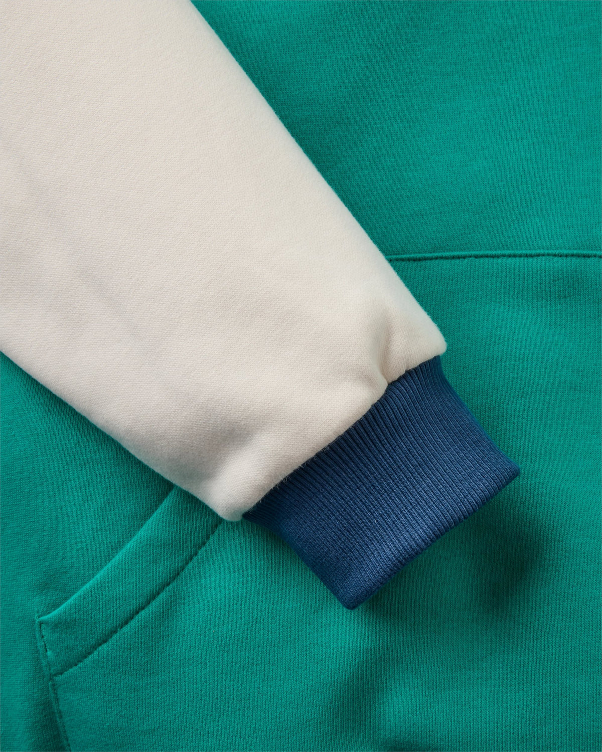 Riser Cotton Hoodie - Greenlake - Flatlay