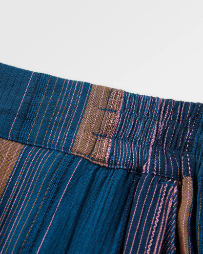 Zephyr Woven Maxi Skirt 2.0 - Dark Denim Multi Stripe - Flatlay