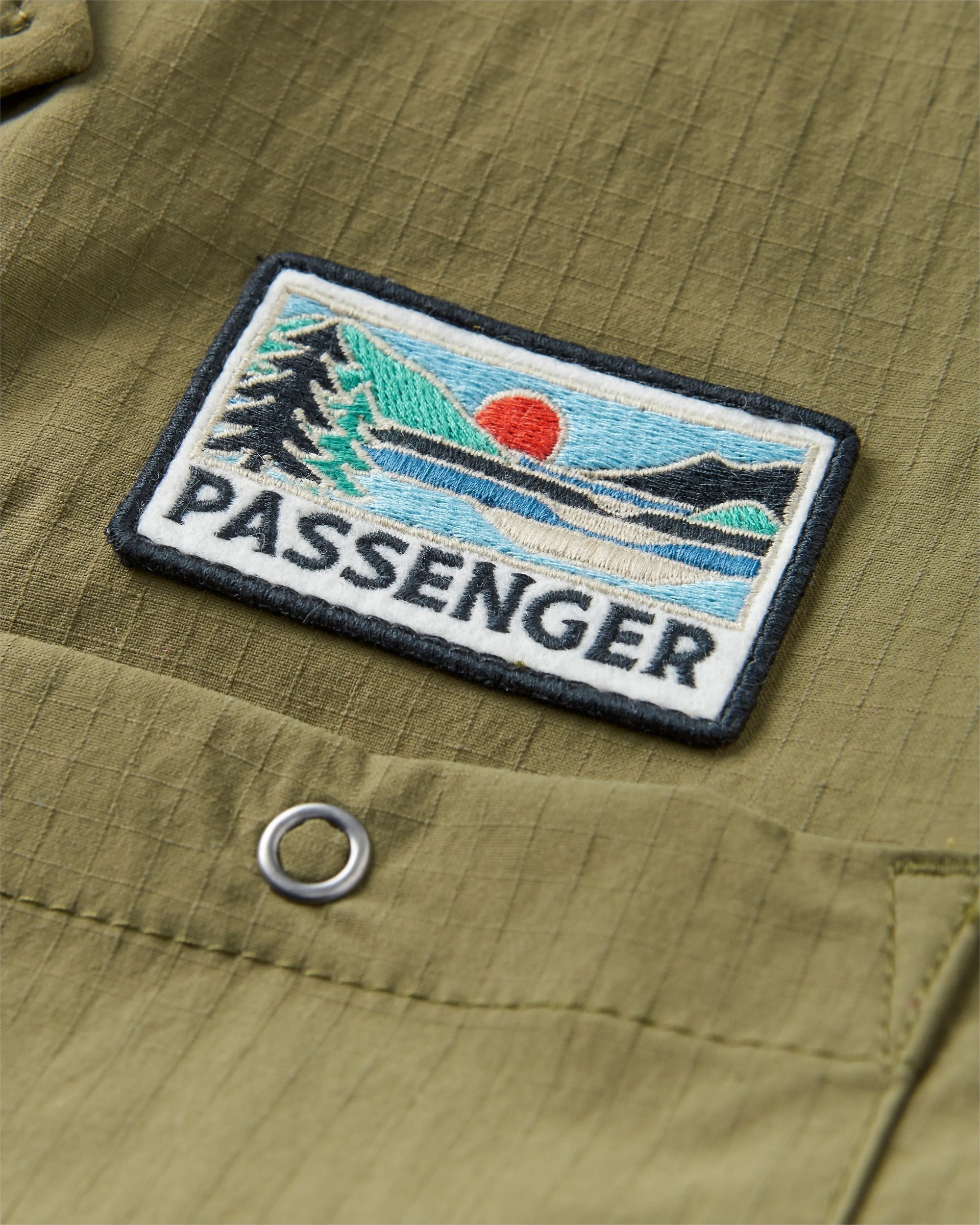 Arden Ripstop Short Sleeve Shirt - Khaki - Flatlay