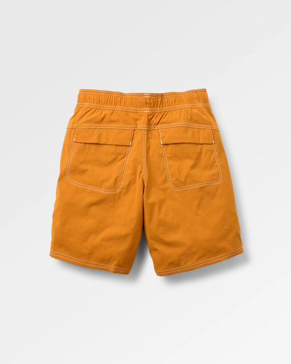 Searcher Longer Line Boardshort - Retro Orange - Flatlay