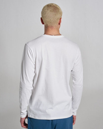 Classic Logo LS T-Shirt - White - Studio Model