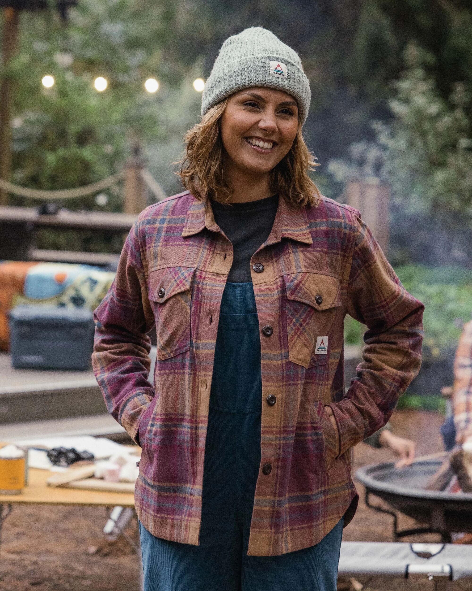 Stella Organic Cotton LS Shirt - Toffee Check - Lifestyle