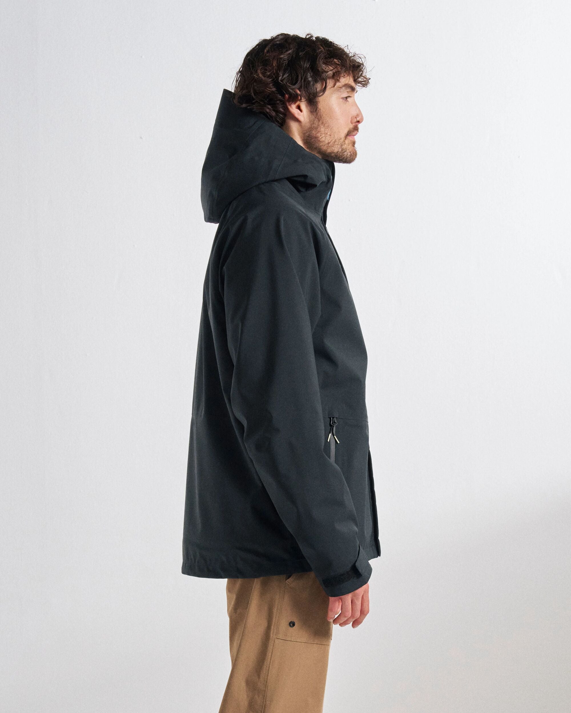 Five Season Recycled Waterproof Jacket - Black - Studio Model