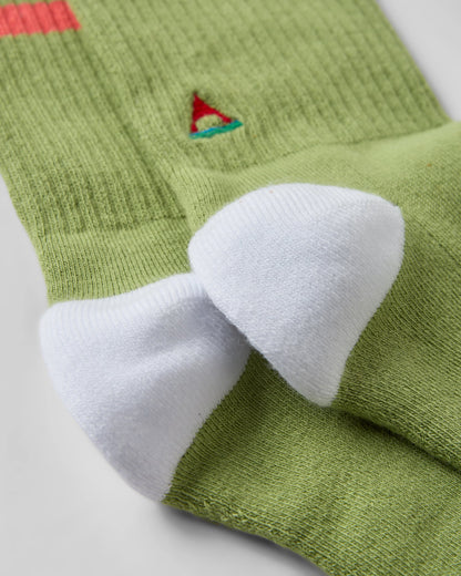 Organic Midweight Crew Socks - Pistachio