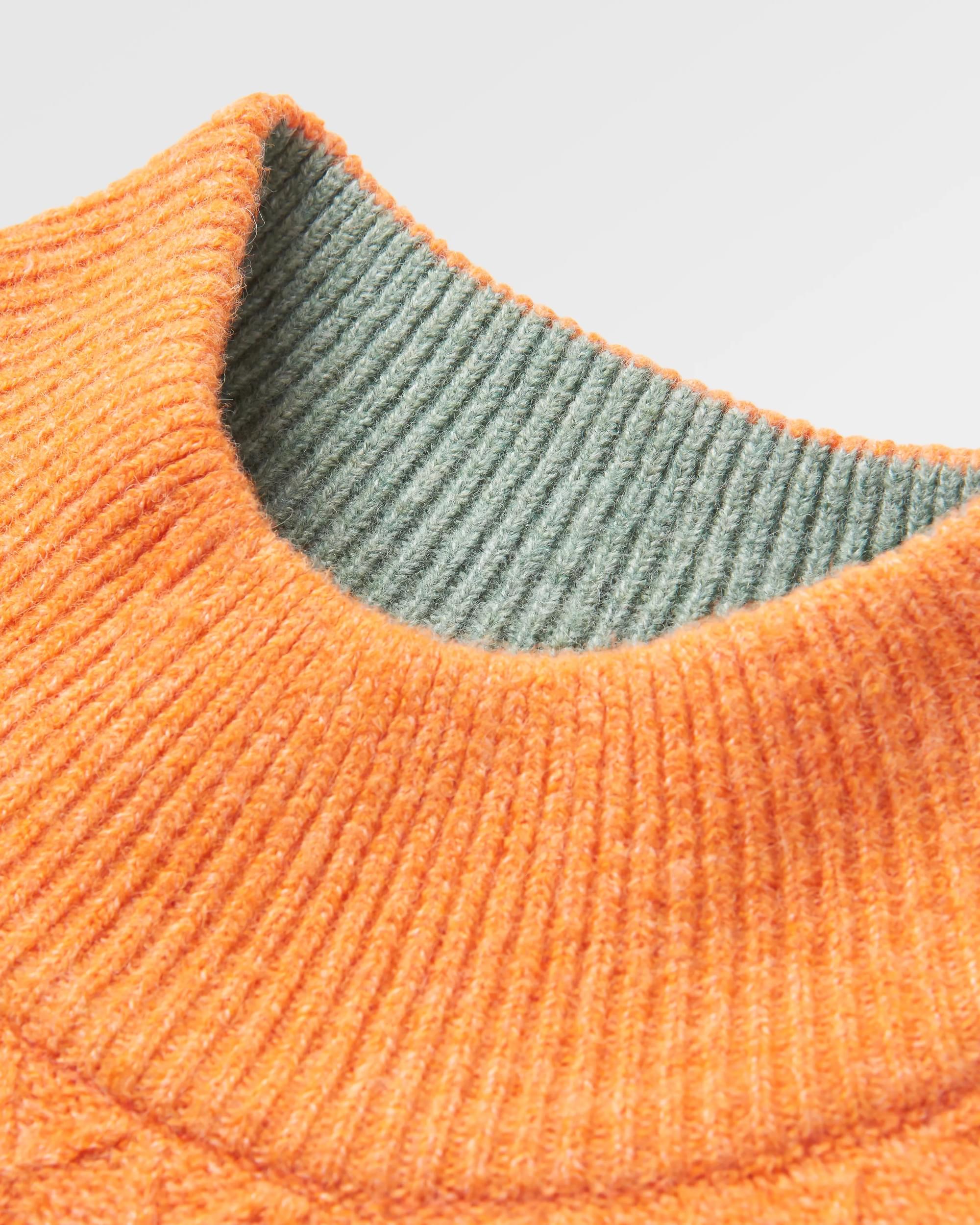 Hinterland Recycled Knitted Jumper - Apricot - Flatlay