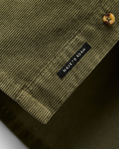 Backcountry Cord Shirt - Dusty Olive - Flatlay