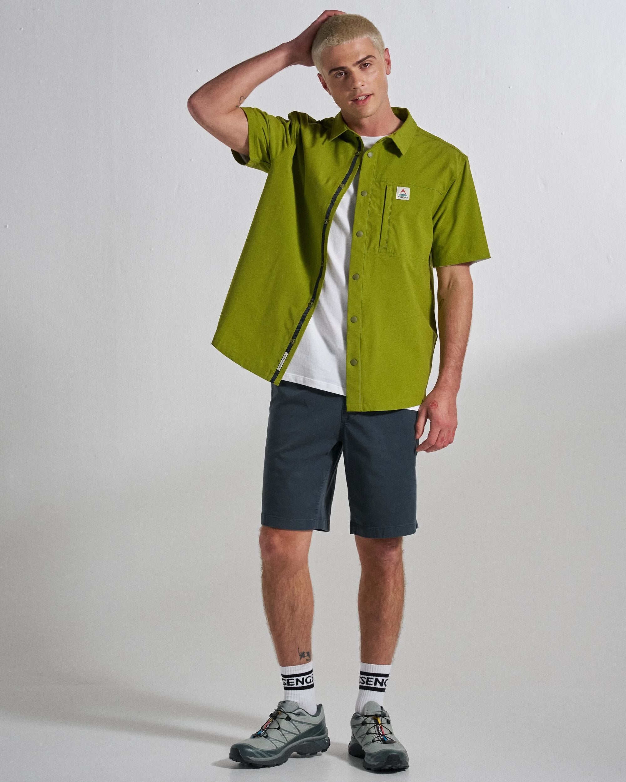 Drifter Cotton Short - Charcoal - Studio Model