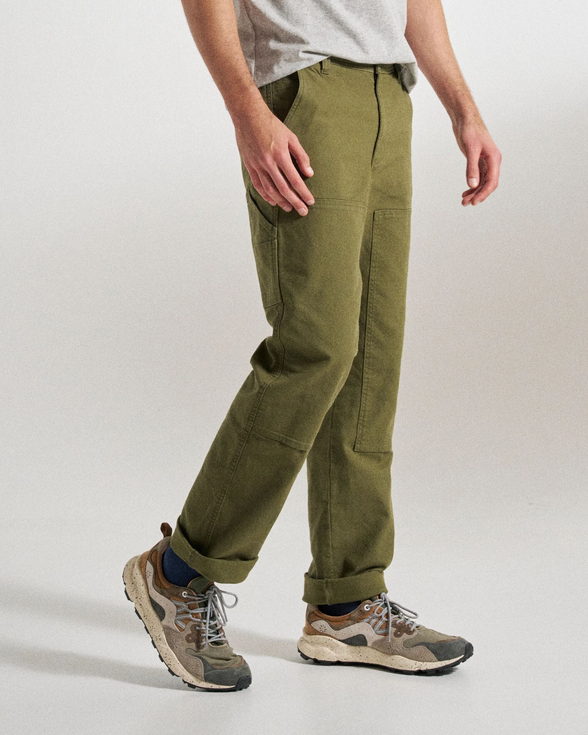 Vantage Organic Cotton Trouser - Khaki - Studio Model