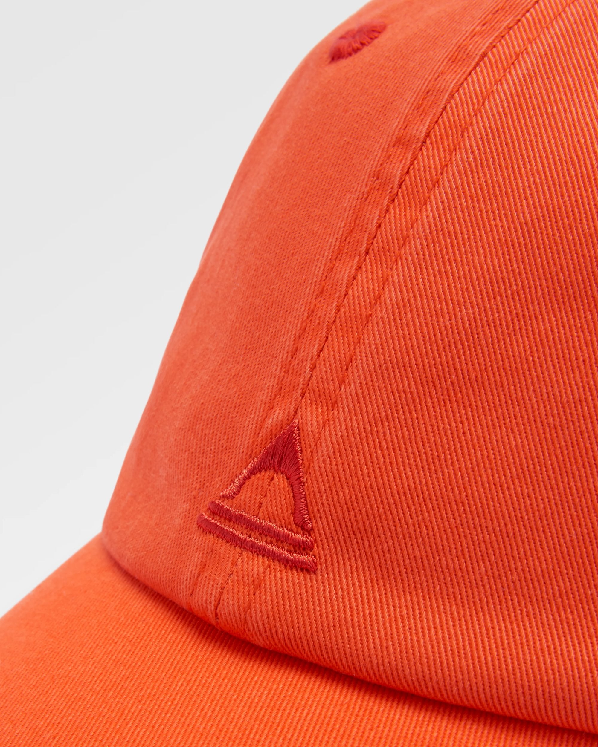 Classic Recycled Cotton 6 Panel Cap - Ember Orange - Flatlay